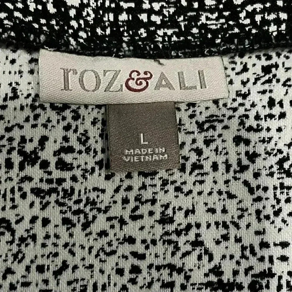 Roz & Ali Women's Black Tweed Knee Length Skirt Size Larege - Picture 3 of 3